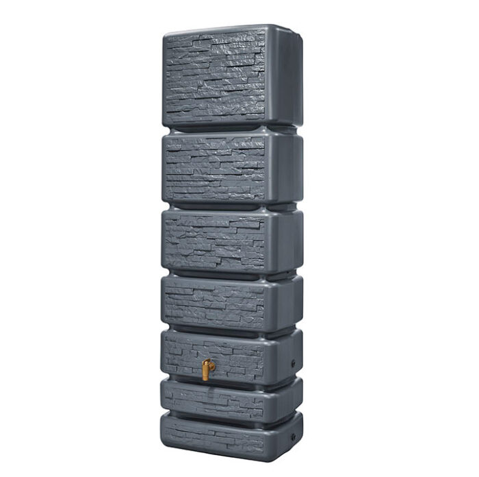 Dark Grey Slim Stone Wall Tank 350 Litres