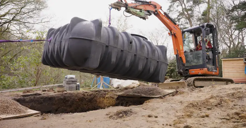 rainwater harvesting installation