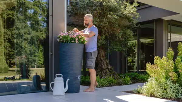 Natura 2in1 Water Butt 210 Litres Grey